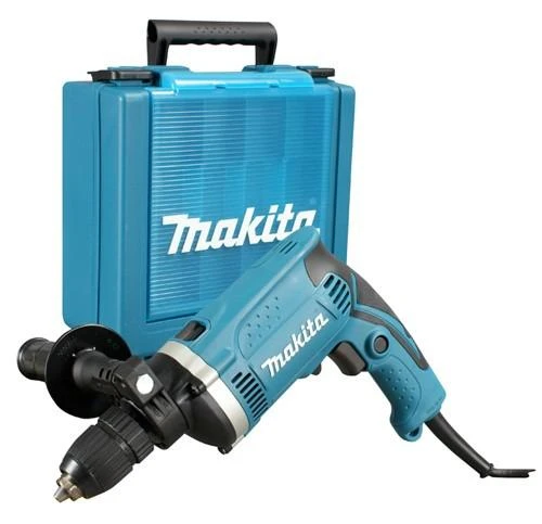 Makita smūginis gręžtuvas HP1631K 710W 1.9 kg, su lagaminu