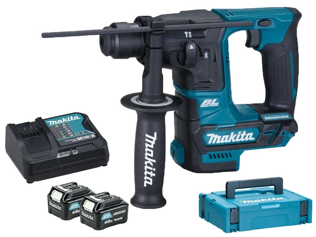 Makita HR166DSMJ Akumuliatorinis perforatorius, 12V MAX, SDS+, LED, 2x4,0AH