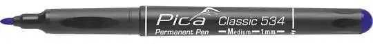 Marker permanentny, mėlyna, apvalus 1.0 mm, PICA [534/41]