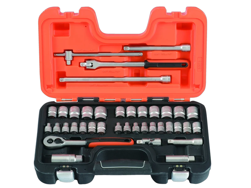 Bahco Galvučių, teršlės ir priedų rinkinys 3/8" 38vnt