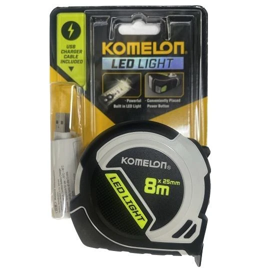 Ruletė su LED apšvietimu, KMC-93L, 8 m, KOMELON