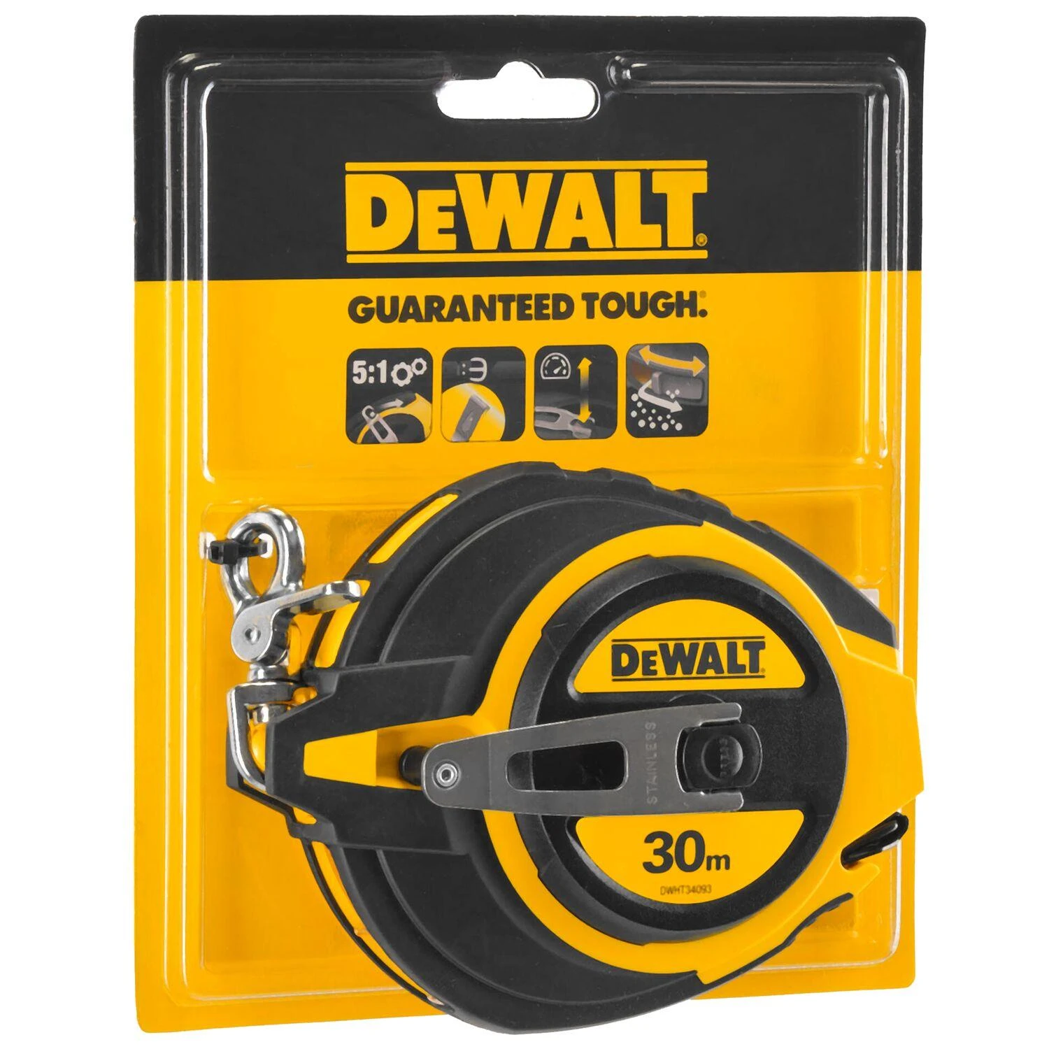 Matavimo ruletė DeWalt DWHT0-34093; 30 m