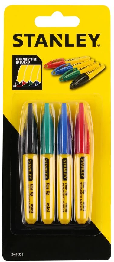 STANLEY MARKER FINE TIP MINI 4vnt. KOLOROWE
