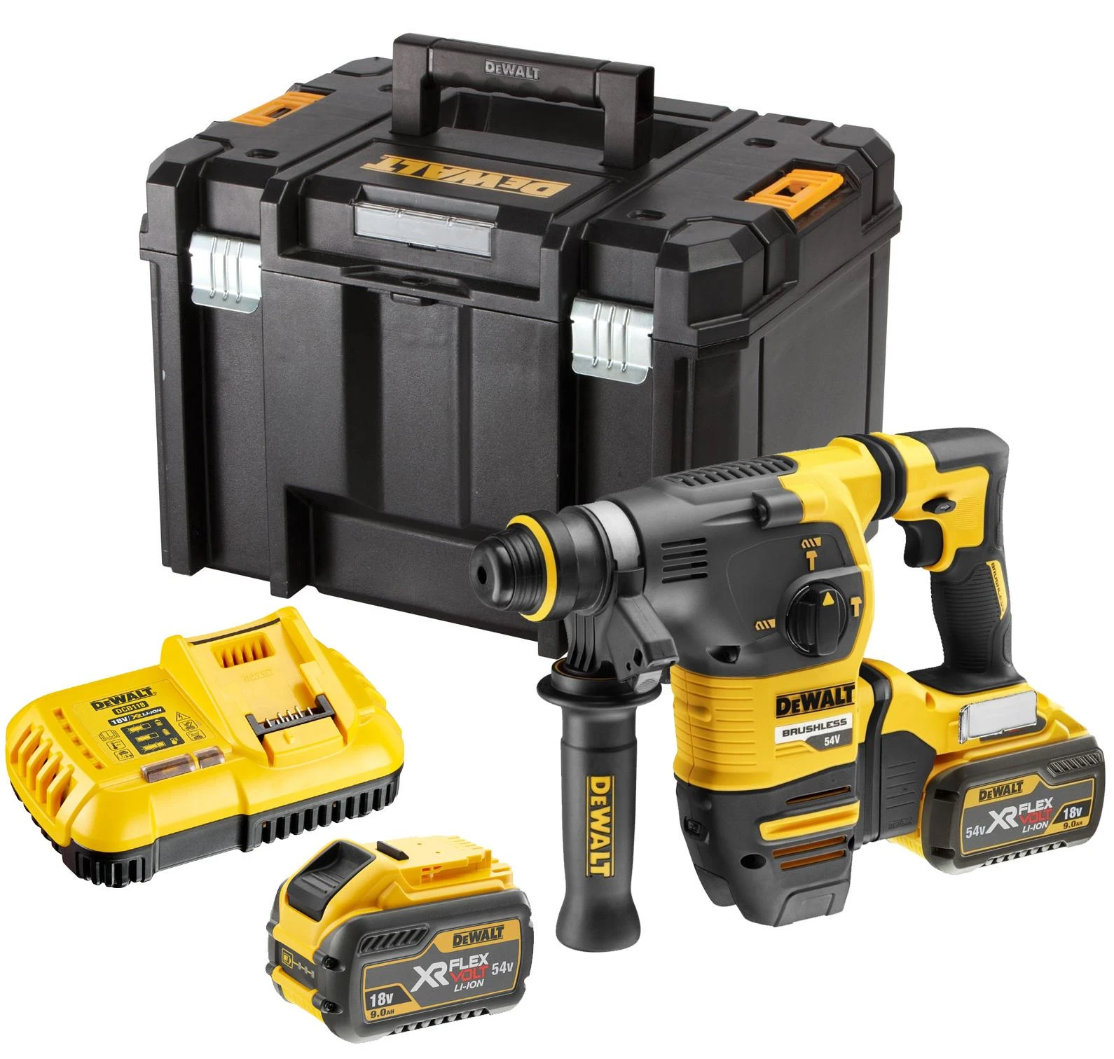Perforatorius DeWalt DCH333X2-QW; 3,5 J; SDS-plus; 54 V; 2x9,0 Ah akum.