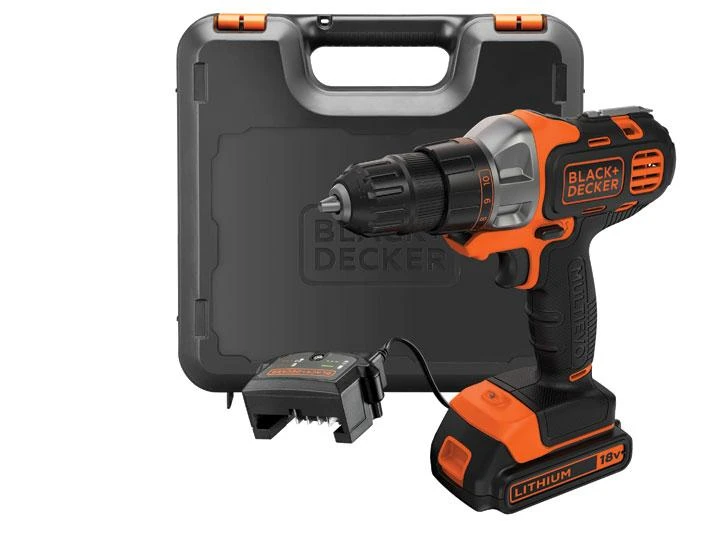 Black & Decker suktuvas gręžtuvas MultiEvo MT218KB-QW, 18V, 2x1.5 Ah, su lagaminu