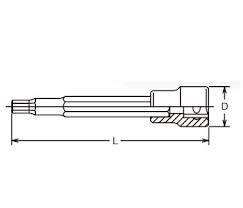 1/2" galvutė vidiniam šešiakampiui varžtui KOKEN 10mm