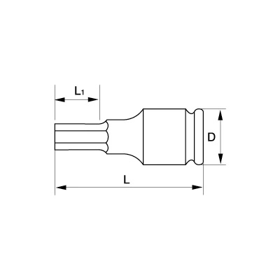 Smūginė šešiakampė galvutė KOKEN 14012M-60 1/2" 12mm
