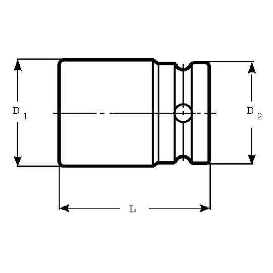 Wera 8790 HMC HF Zyklop, 1 vnt., Šešiakampis, 25,4 / 2 mm (1 / 2"), 37 mm