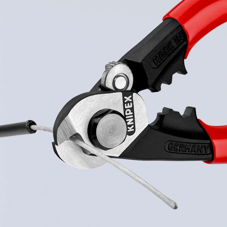 Žnyplės kabeliams ir trosui Ø 6 mm, 10 mm², spyruoklė, Knipex