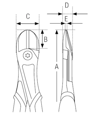 Bahco Šoninio kirpimo replės heavy duty Ergo 200mm (max 3mm spyruokl. plienui)