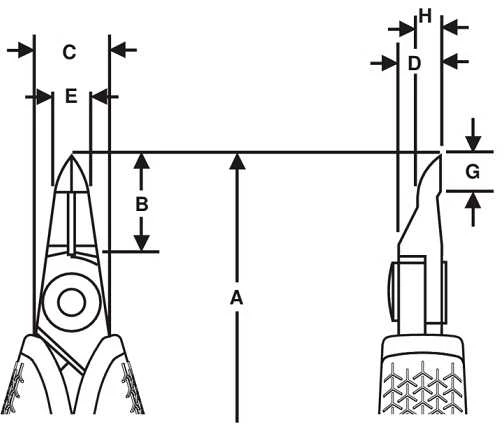 Bahco Šoninio kirpimo replės 0.2-1.6mm Lindström EDGE Flush Edge, smailėjančios
