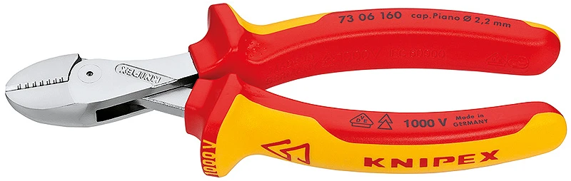 Žnyplės šoninio kirpimo X-Cut 160mm VDE, Knipex