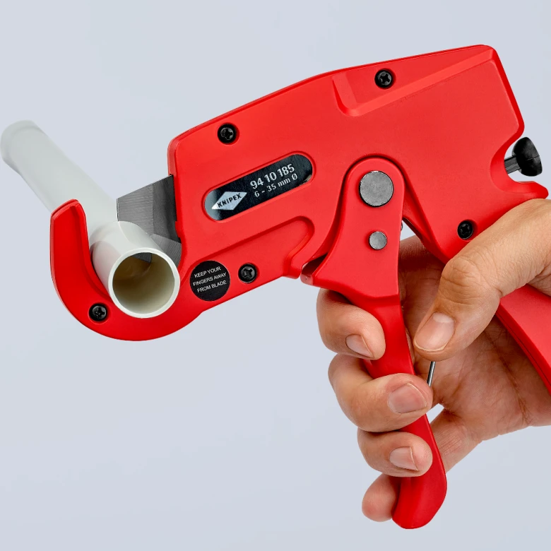 Plastikinių vamzdžių kirpimo įrankis KNIPEX