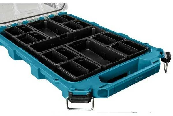 Makita Žema vidutinio dydžio smulkių priedų dėžė P-91051 8,4 L, 387 × 596 × 85 mm