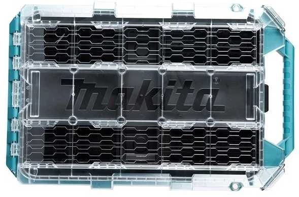 Makita Žema vidutinio dydžio smulkių priedų dėžė P-91051 8,4 L, 387 × 596 × 85 mm