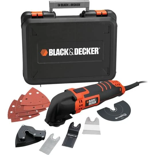 Black & Decker Juodas & Decker Daugiafunkcis elektrinis įrankis MT300KA + 11 priedų, Juodas & Decker
