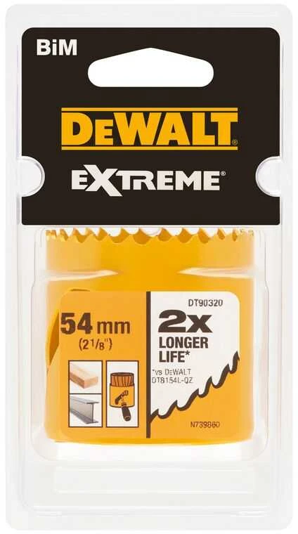 „DeWalt EXTREME“ serijos bimetalinis skylių pjūklas, 57 mm [DT90322-QZ]
