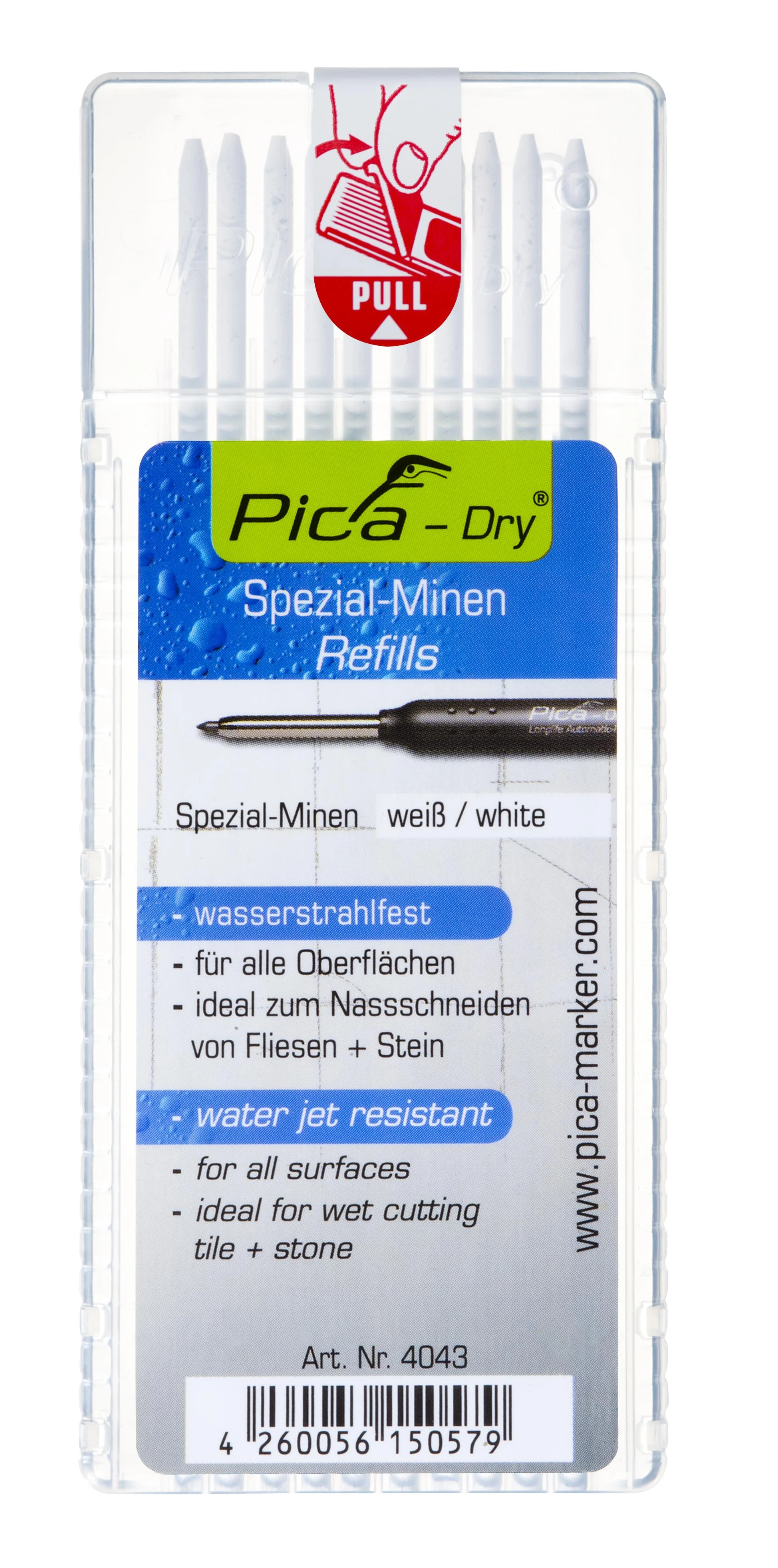 Pica Dry Special refills, baltos spalvos (keičiamos šerdelės) 10 vnt.
