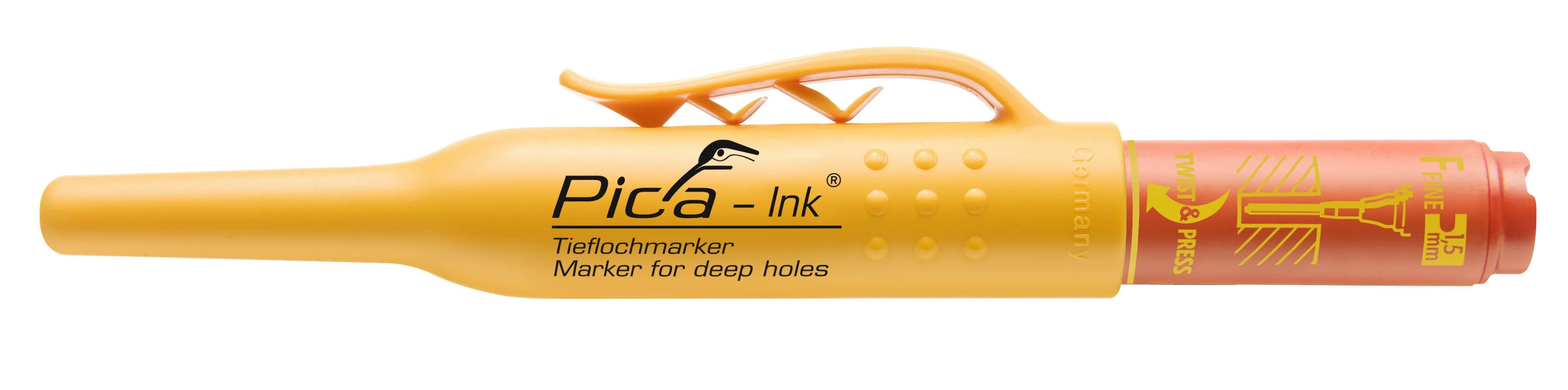 PICA ZNACZNIK DO GŁĘBOKICH OTWORÓW ATRAMENTOWY Raudonas
