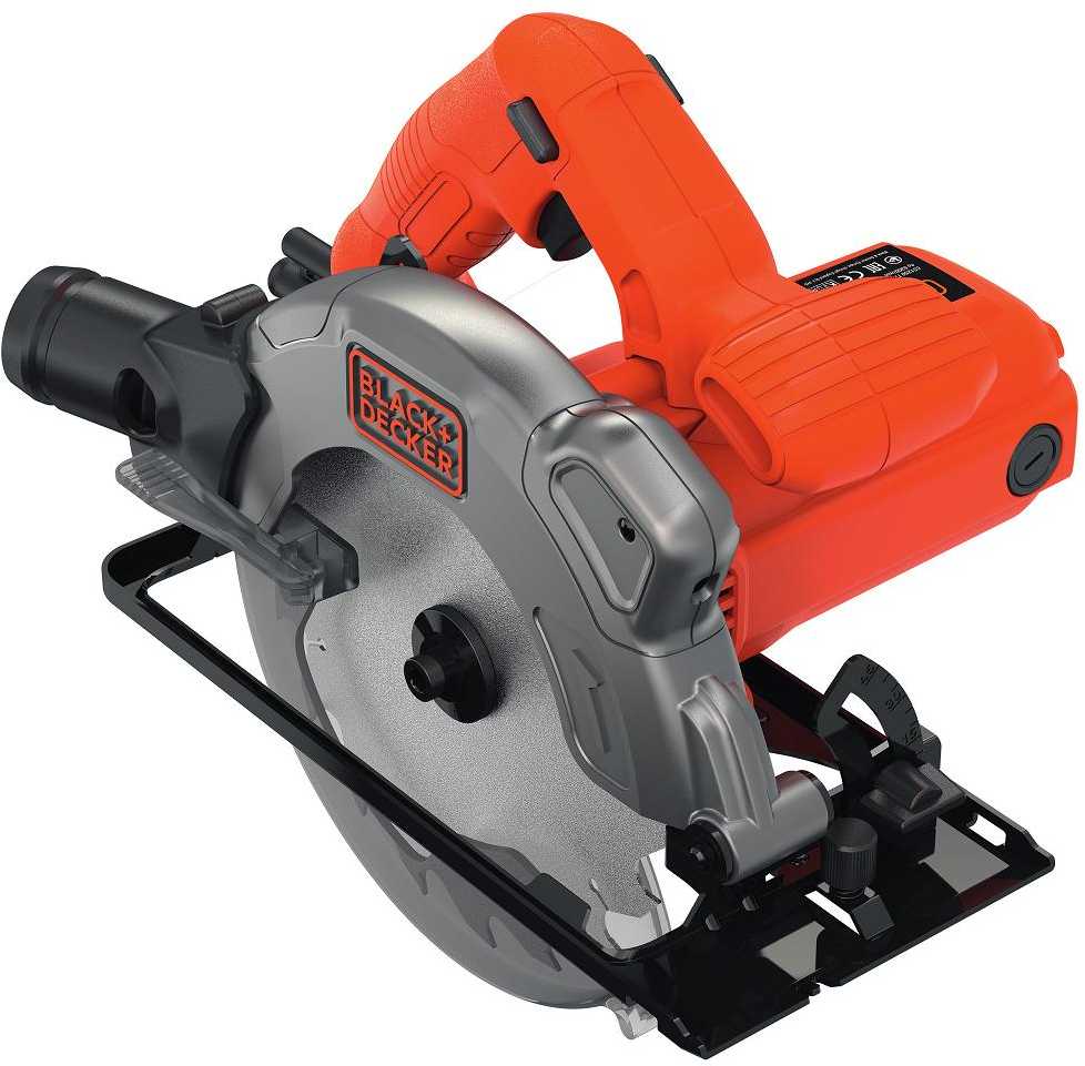 Black & Decker Juodas & Decker pilarka tarczowa 190/16mm, 1250W + dodatkowa tarcza, dėklas, Juodas & Decker [CS1250LKA-QS]