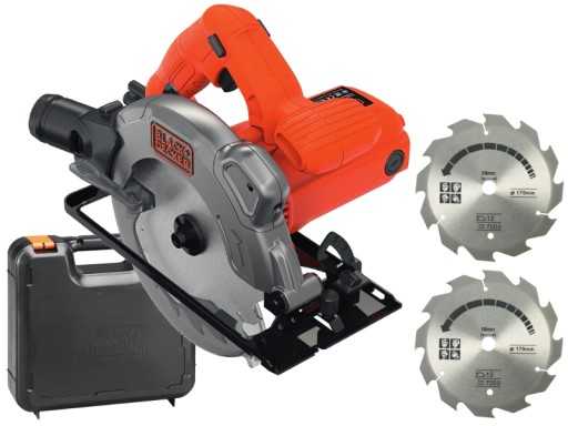 Black & Decker Juodas & Decker pilarka tarczowa 190/16mm, 1250W + dodatkowa tarcza, dėklas, Juodas & Decker [CS1250LKA-QS]