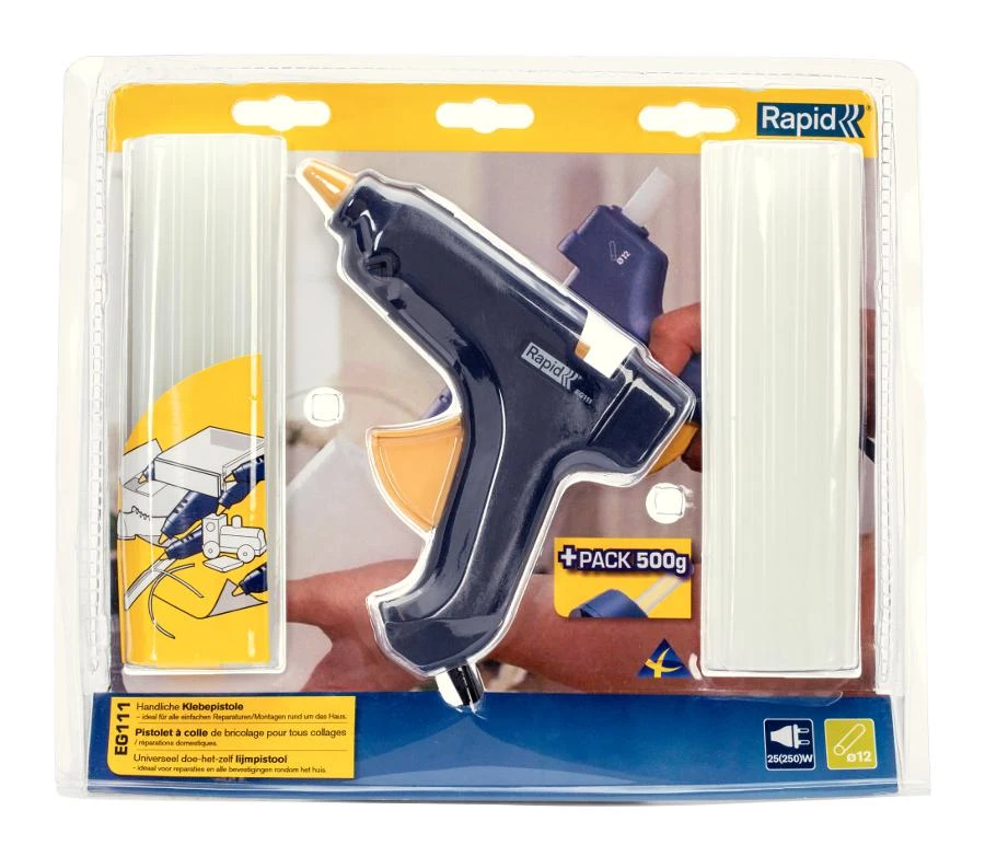 Klijų pistoletas EG111 + 500g klijų, Rapid