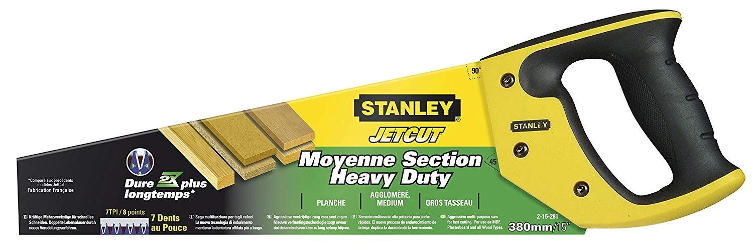 Rankinis pjūklas Stanley Dynagrip Jet-Cut; 450 mm medienai