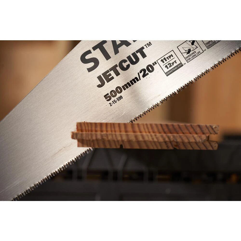 Rankinis pjūklas Stanley Dynagrip Jet-Cut; 500 mm medienai