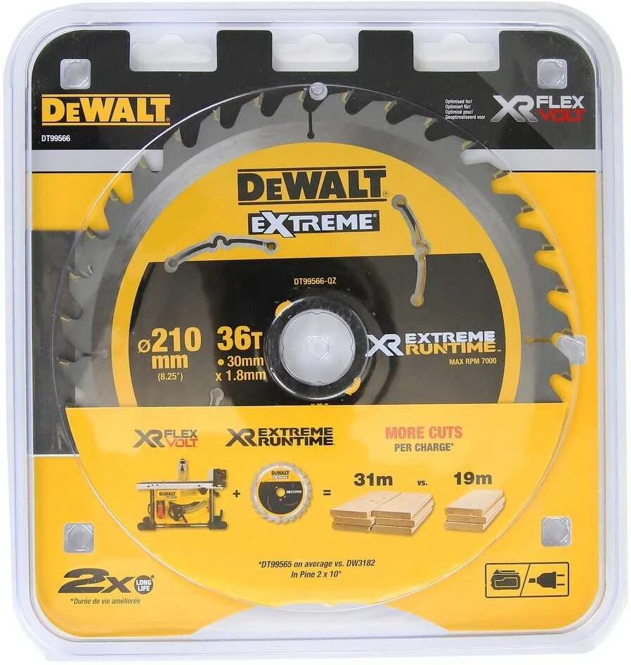 Pjovimo diskas Dewalt 210mm X 30mm 36T, DT99566-QZ