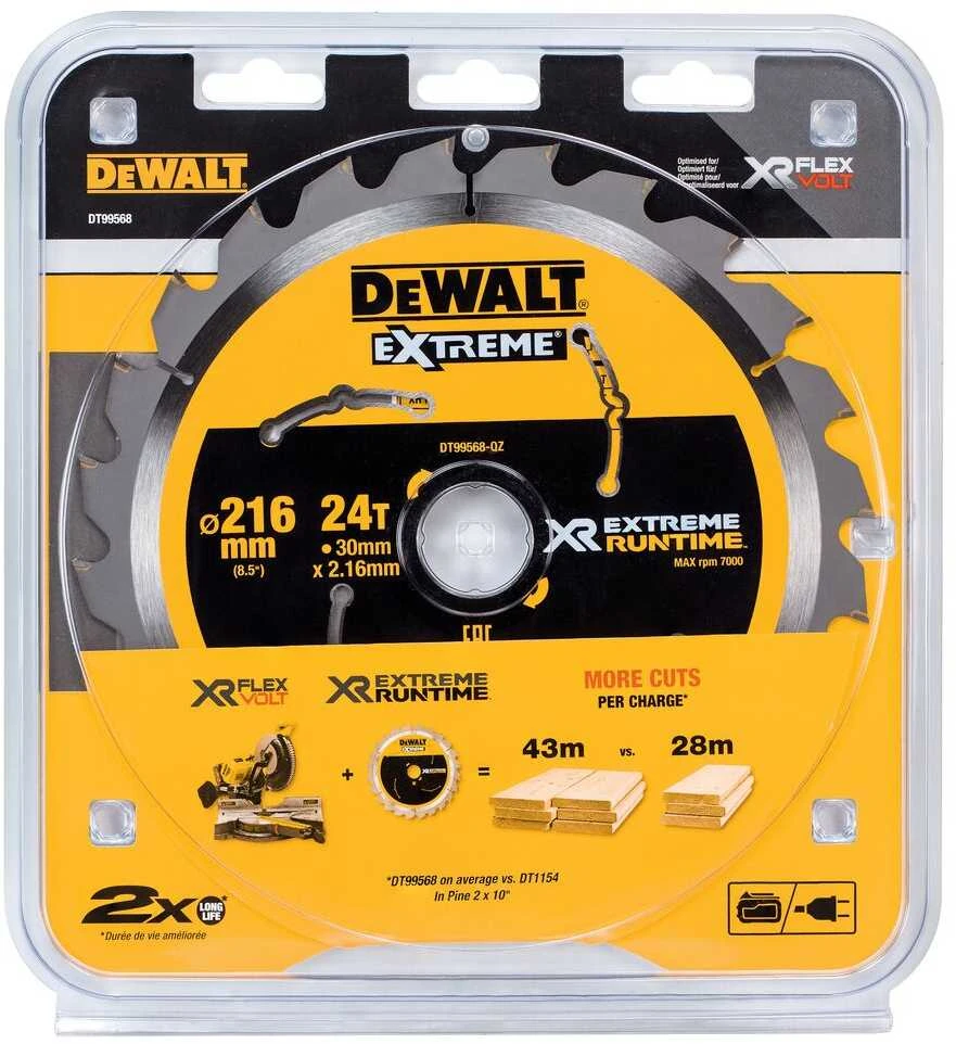 Pjovimo diskas medienai DeWalt DT99568-QZ; 216x30 mm; Z24