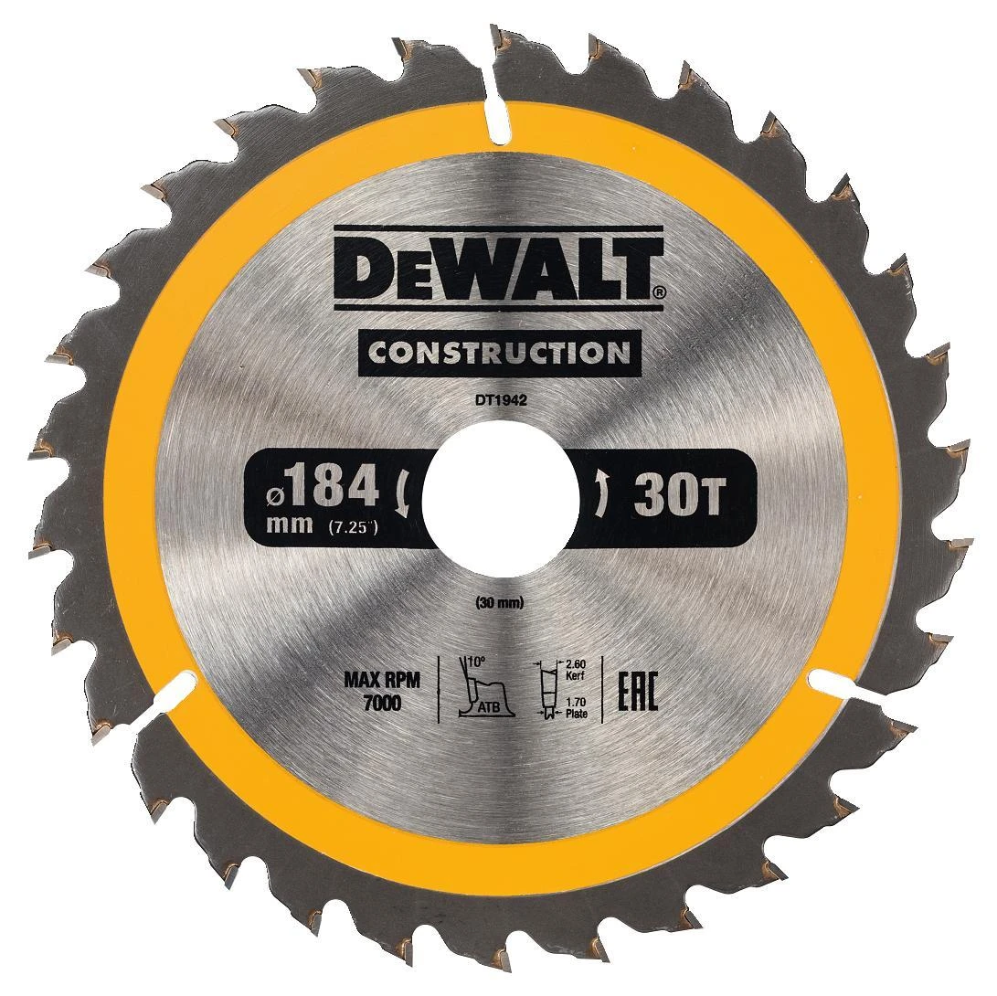 DEWALT PIŁA TARCZ.184x30mmx30z
