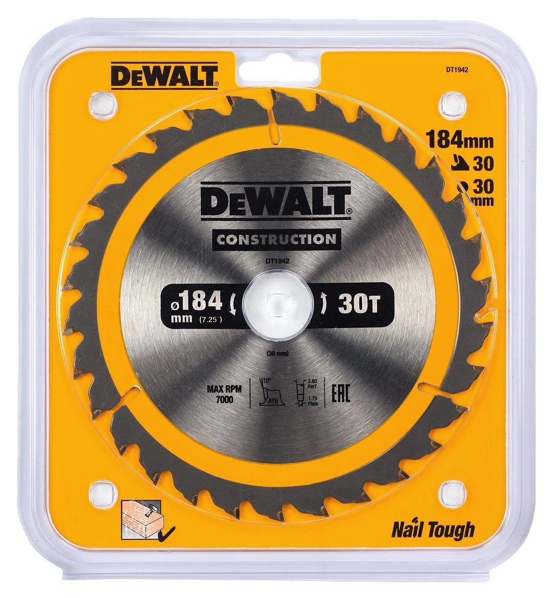 DEWALT PIŁA TARCZ.184x30mmx30z