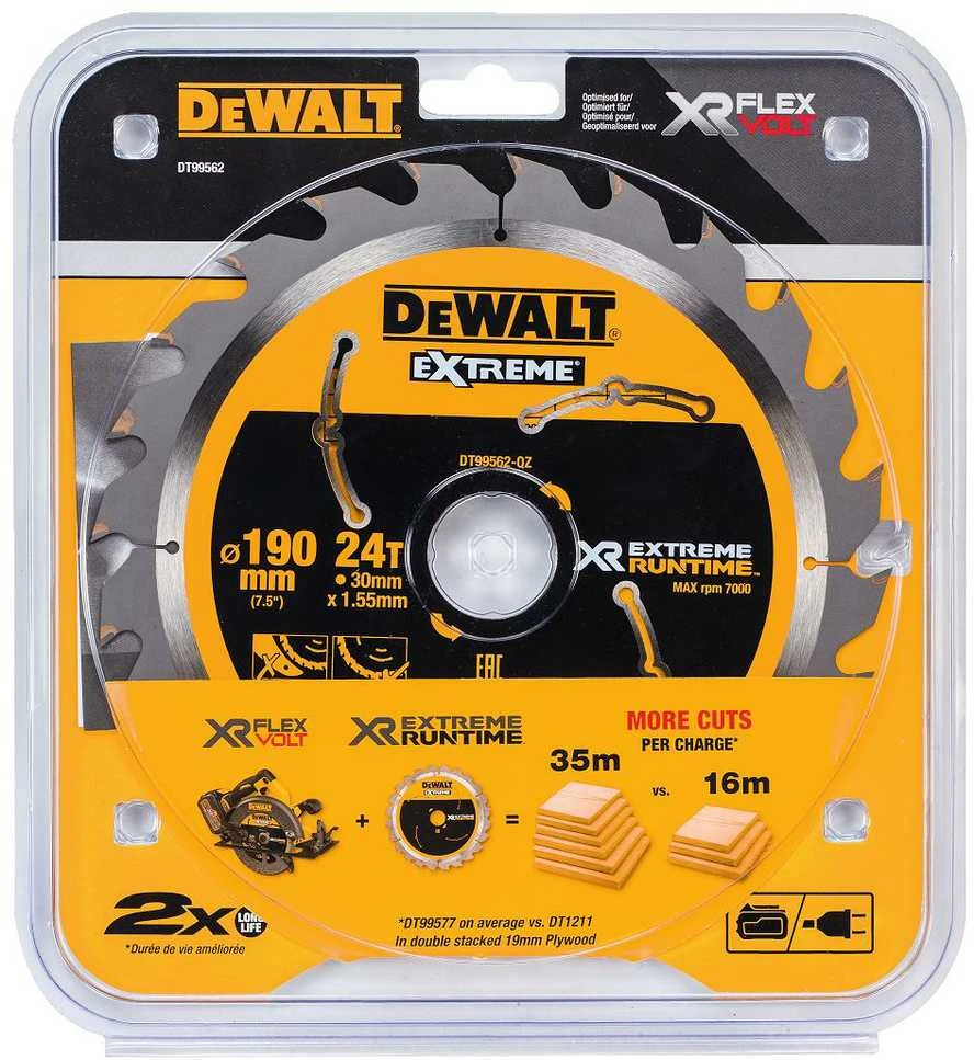 Pjovimo diskas medienai DeWalt DT99562-QZ; 190 mm