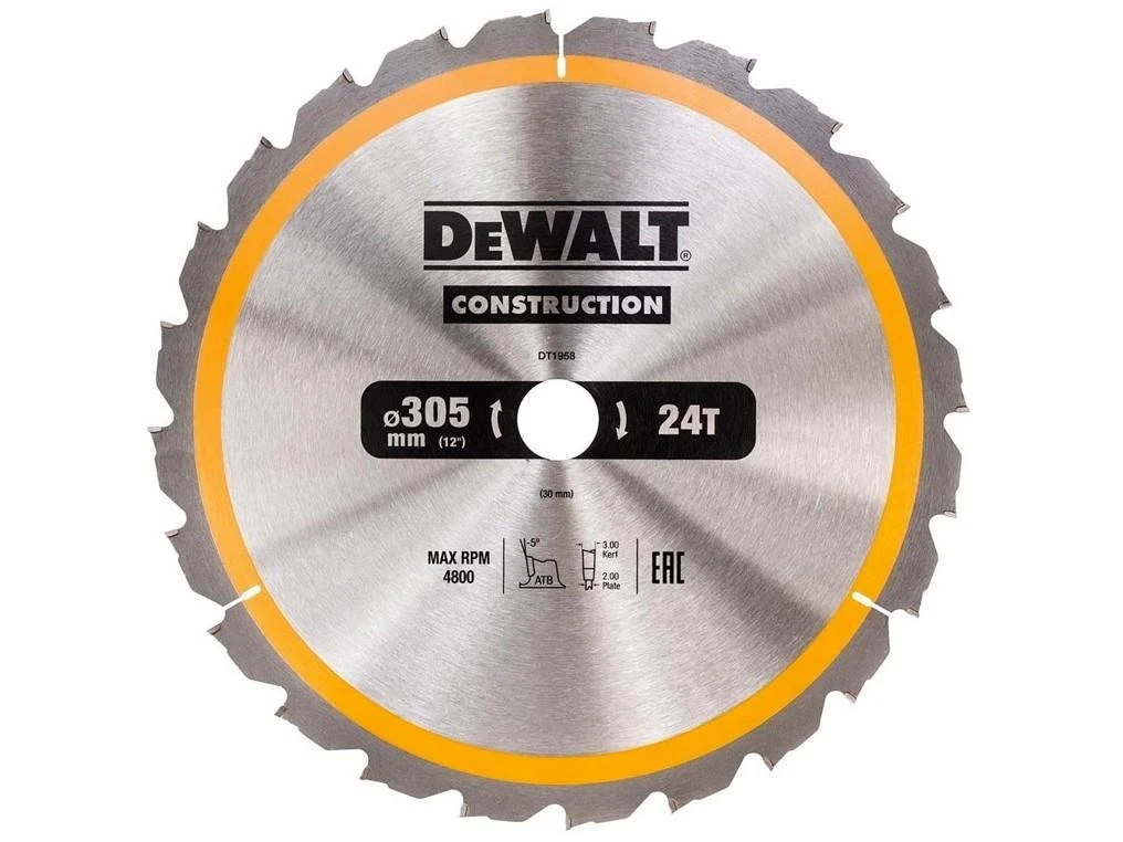 Pjovimo diskas medienai DeWalt DT1958; 305x30 mm; 24T