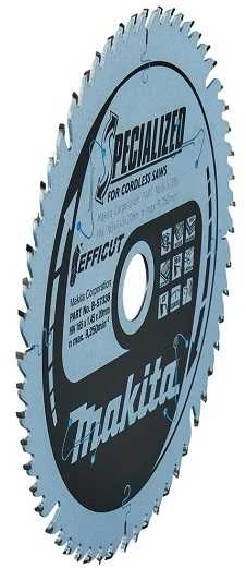 Makita T.C.T. pjūklas EFFICUT 165X1.45X20mm 23° T56 B-57336 T.C.T • 165 x20 mm • T56 • 23° • Medienai/MDF/laminatui