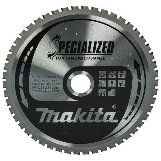 Makita B-33582 T.C.T. pjūklas 235X2.2X30mm 0° T50 SPECIALIZED daugiasluoknėms plokštėms