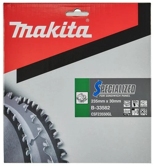 Makita B-33582 T.C.T. pjūklas 235X2.2X30mm 0° T50 SPECIALIZED daugiasluoknėms plokštėms