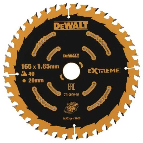 Pjovimo diskas medienai DeWalt; 165x1,65x20,0 mm; Z24; 18°