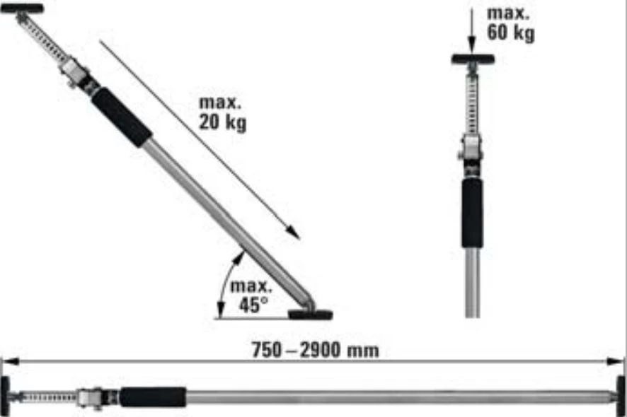 Teleskopinė montavimo atrama BESSEY ST125