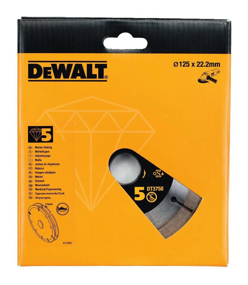 DeWALT deimantinis pjovimo diskas DT3758 125x6.3 mm