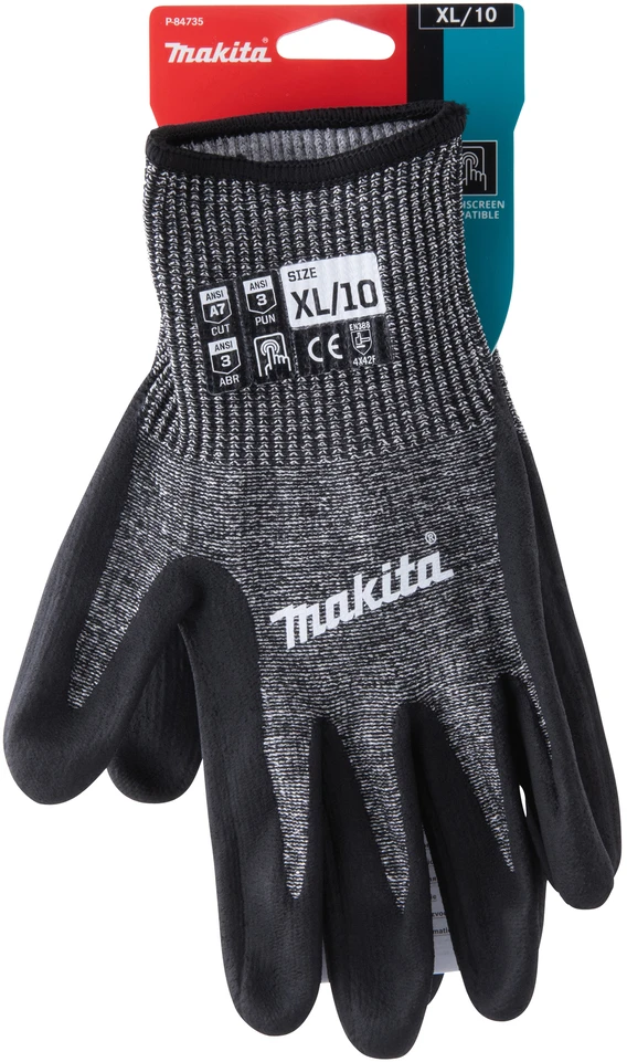 Makita DARBINĖS PIRŠTINĖS, ATSPARIOS ĮPJOVIMAMS, XL P-84735