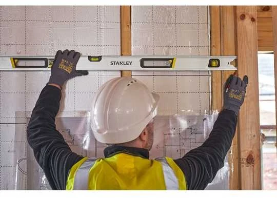 Stanley Poziomnica, „Fatmax Xtreme“ gulsčiukas su dėžine sija, 120 cm, 3 svareliai, 2 rankenos, 0,5 mm/m