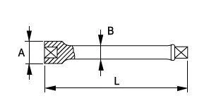 Smūginis prailgintojas 1/2" 250mm Irimo blisteryje
