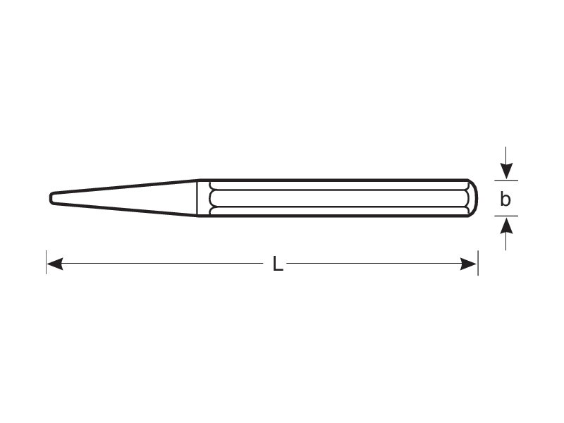 Bahco Centravimo kaltas 4x10x120mm