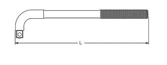 Kampinis suktuvas 1/2" KOKEN 4788 450 mm