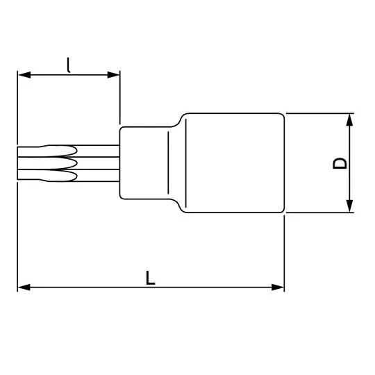 rankinis lizdas 1/2 colio TORX T27 Bahco [SB7809TORX-T27]