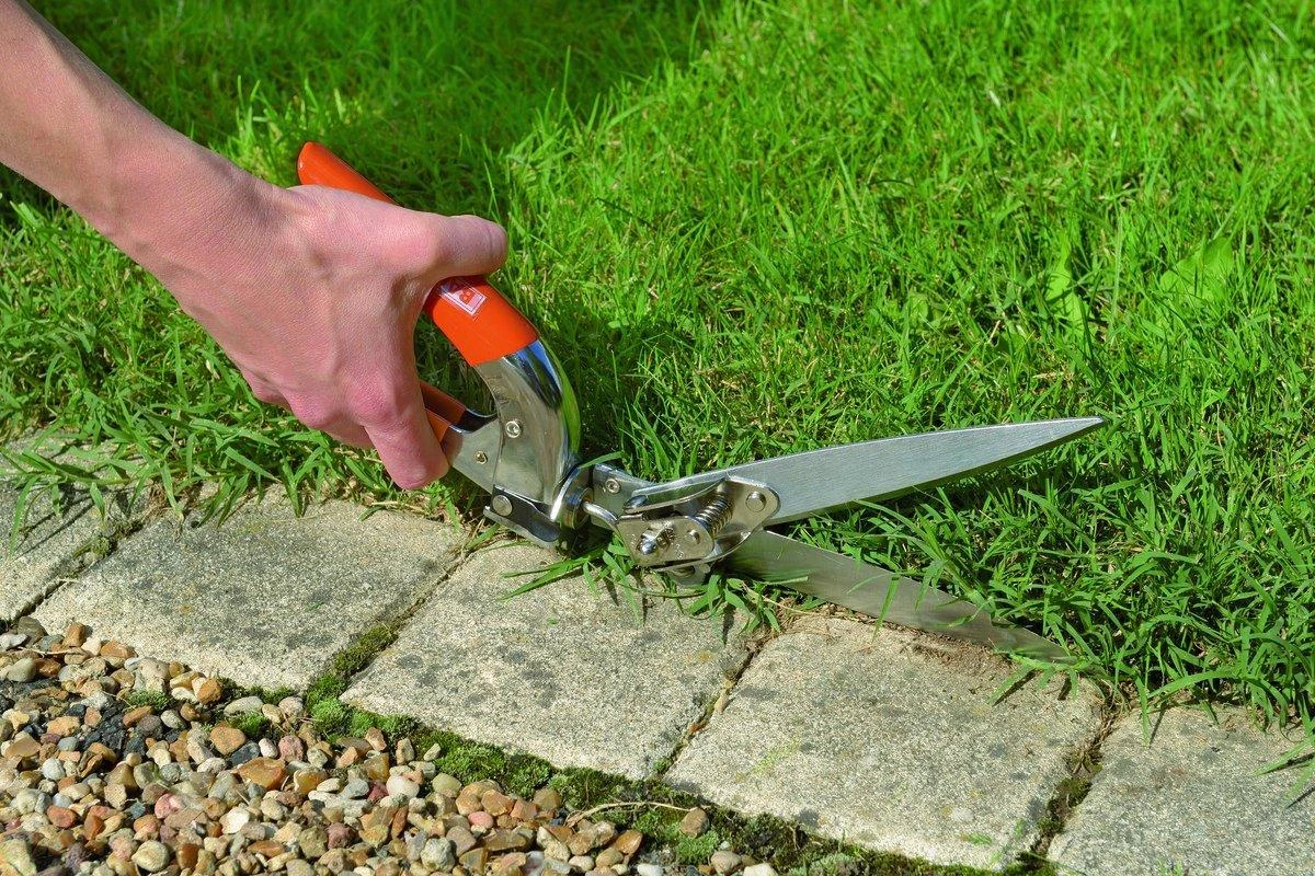 Bahco 3 padėčių žolės žirklės su plastikinėmis rankenomis 355 mm