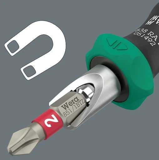 Wera RÄKOJEÅÄ Z UCHWYTEM DO GROTÃW 838 RA S,FUNKCJA GRZECH. 1/4''