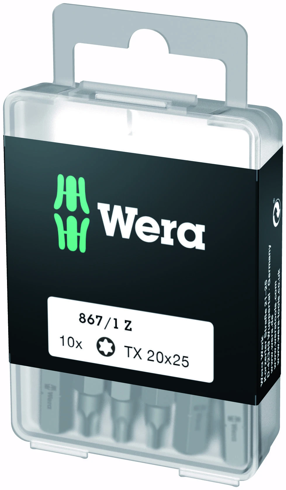 Sukimo antgaliai WERA Standart, T20 x 25 mm, 10 vnt.