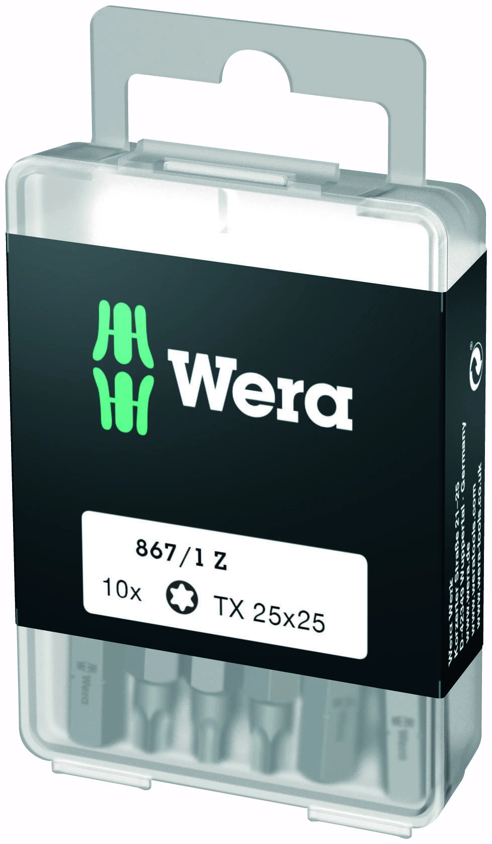 Sukimo antgaliai WERA Standart, T25 x 25 mm, 10 vnt.